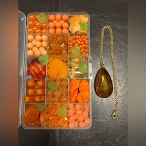 Craft. Beads, ORANGE CRUSH - NO PULP, Jewelry Supplies, loose bulk beads